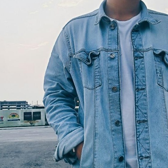 sky blue jean jacket